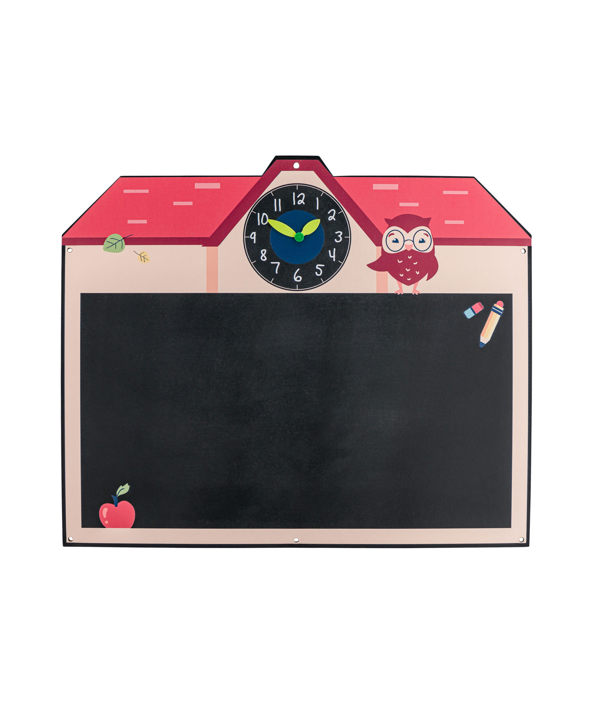 Chalkboard with clock